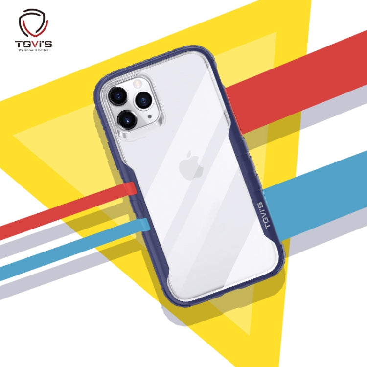 For iPhone 11 Removable Color Block PC+TPU Transparent Back Plate Shockproof Protect Case