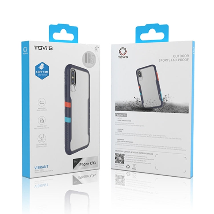 For iPhone 11 Pro Removable Color Block PC+TPU Transparent Back Plate Shockproof Protect Case