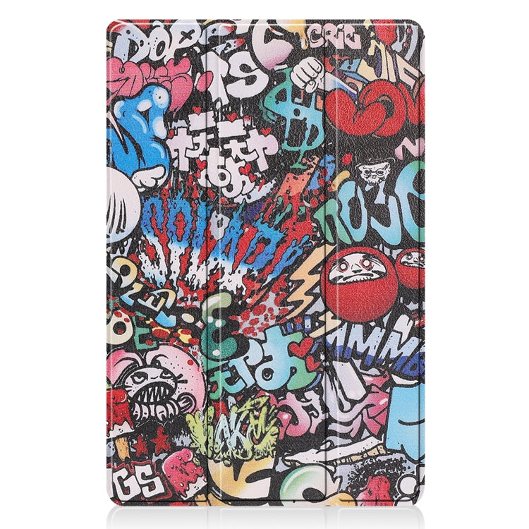 For Xiaomi Pad 5 Custer Painted PU Leather Case with Sleep / Wake-up Function & 3-Fold Holder
