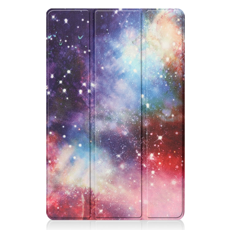 For Xiaomi Pad 5 Custer Painted PU Leather Case with Sleep / Wake-up Function & 3-Fold Holder