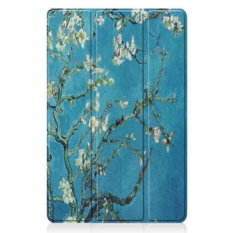 For Xiaomi Pad 5 Custer Painted PU Leather Case with Sleep / Wake-up Function & 3-Fold Holder