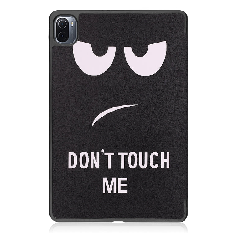 For Xiaomi Pad 5 Custer Painted PU Leather Case with Sleep / Wake-up Function & 3-Fold Holder