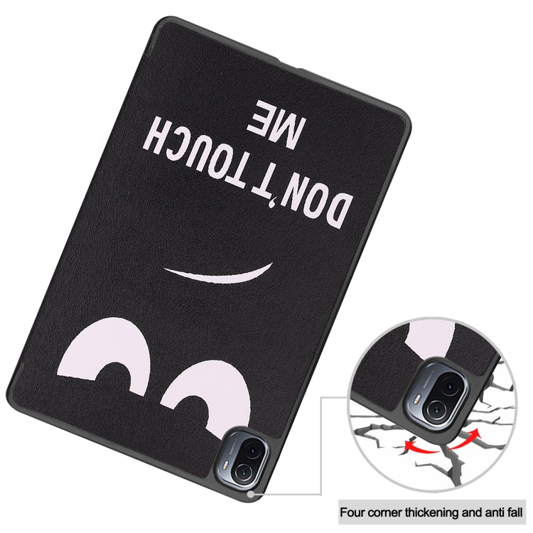 For Xiaomi Pad 5 Custer Painted PU Leather Case with Sleep / Wake-up Function & 3-Fold Holder