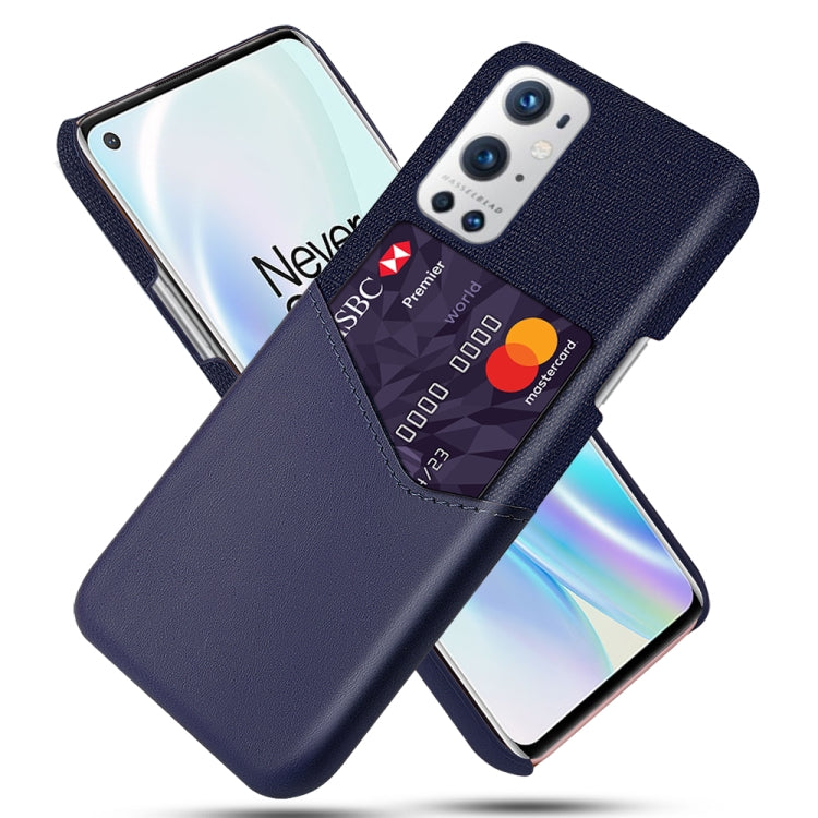 For OnePlus 9 Pro Cloth Texture PC + PU Leather Back Cover Shockproof Case with Card Slot