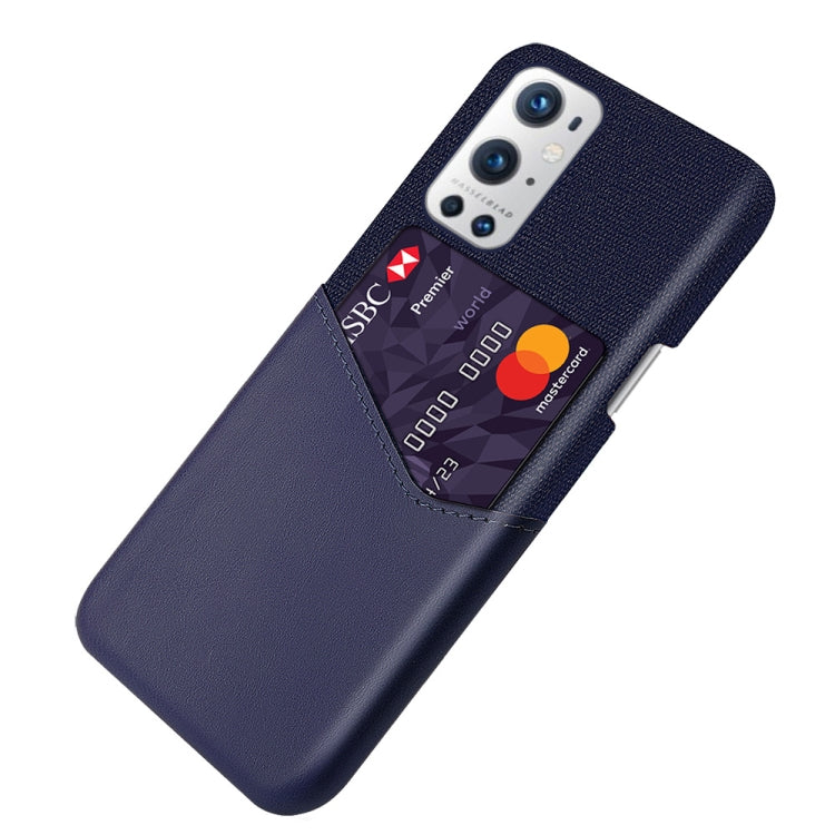 For OnePlus 9 Pro Cloth Texture PC + PU Leather Back Cover Shockproof Case with Card Slot
