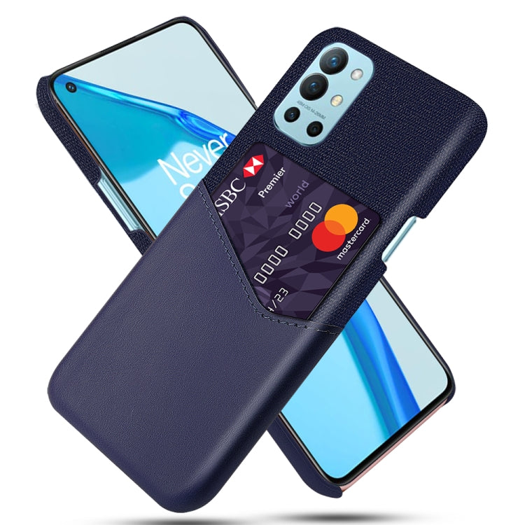 For OnePlus 9R Cloth Texture PC + PU Leather Back Cover Shockproof Case with Card Slot