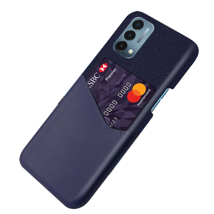 For OnePlus Nord 200 5G Cloth Texture PC + PU Leather Back Cover Shockproof Case with Card Slot