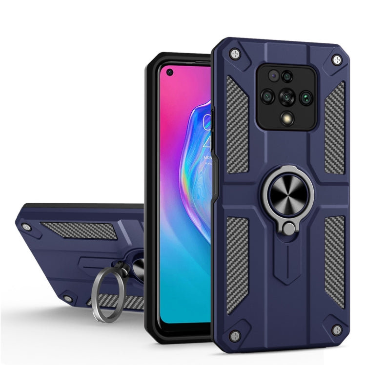 For Tecno Camon 16 Premier Carbon Fiber Pattern PC + TPU Protective Case with Ring Holder