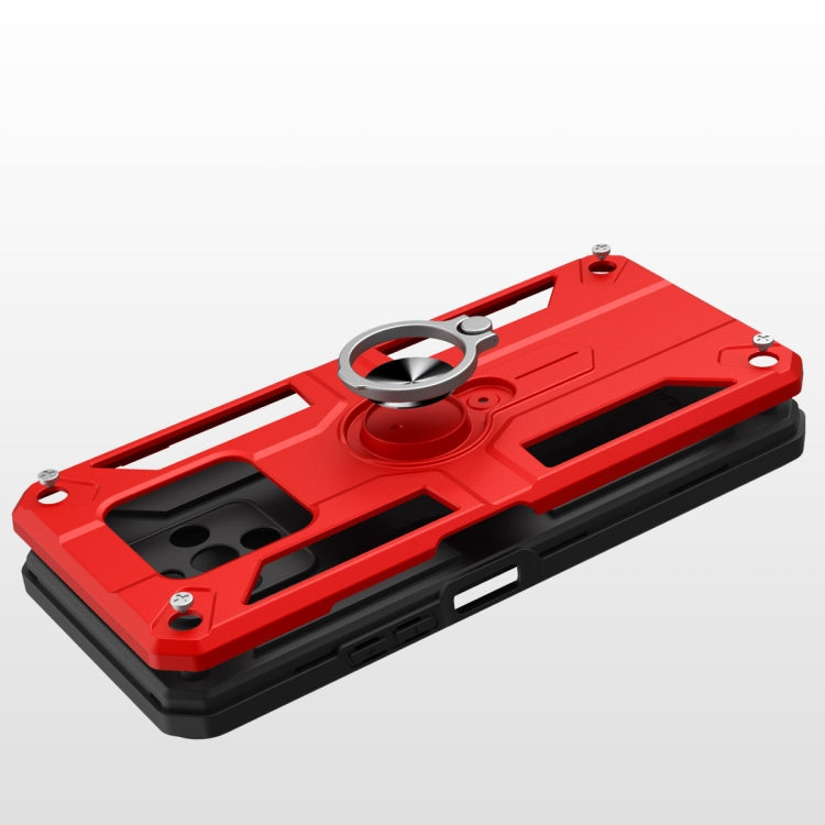 For Tecno Camon 16 Premier Carbon Fiber Pattern PC + TPU Protective Case with Ring Holder