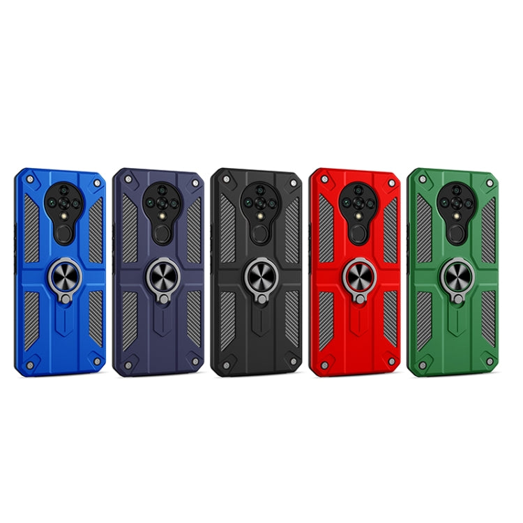For Tecno Spark 6 Carbon Fiber Pattern PC + TPU Protective Case with Ring Holder