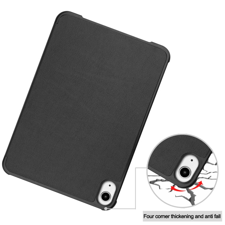 For iPad mini 6 Custer Texture Horizontal Flip Leather Tablet Case with Three-folding Holder & Sleep / Wake-up Function