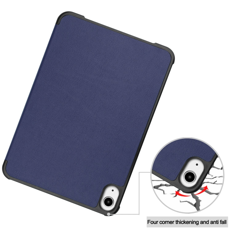 For iPad mini 6 Custer Texture Horizontal Flip Leather Tablet Case with Three-folding Holder & Sleep / Wake-up Function
