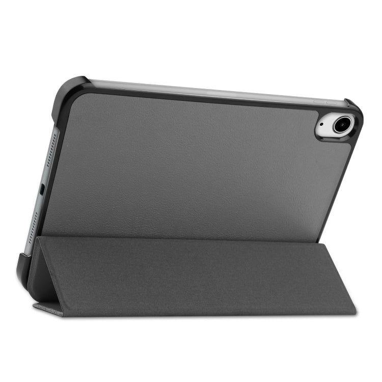 For iPad mini 6 Custer Texture Horizontal Flip Leather Tablet Case with Three-folding Holder & Sleep / Wake-up Function