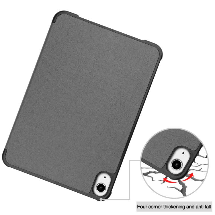 For iPad mini 6 Custer Texture Horizontal Flip Leather Tablet Case with Three-folding Holder & Sleep / Wake-up Function