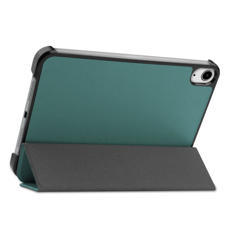 For iPad mini 6 Custer Texture Horizontal Flip Leather Tablet Case with Three-folding Holder & Sleep / Wake-up Function
