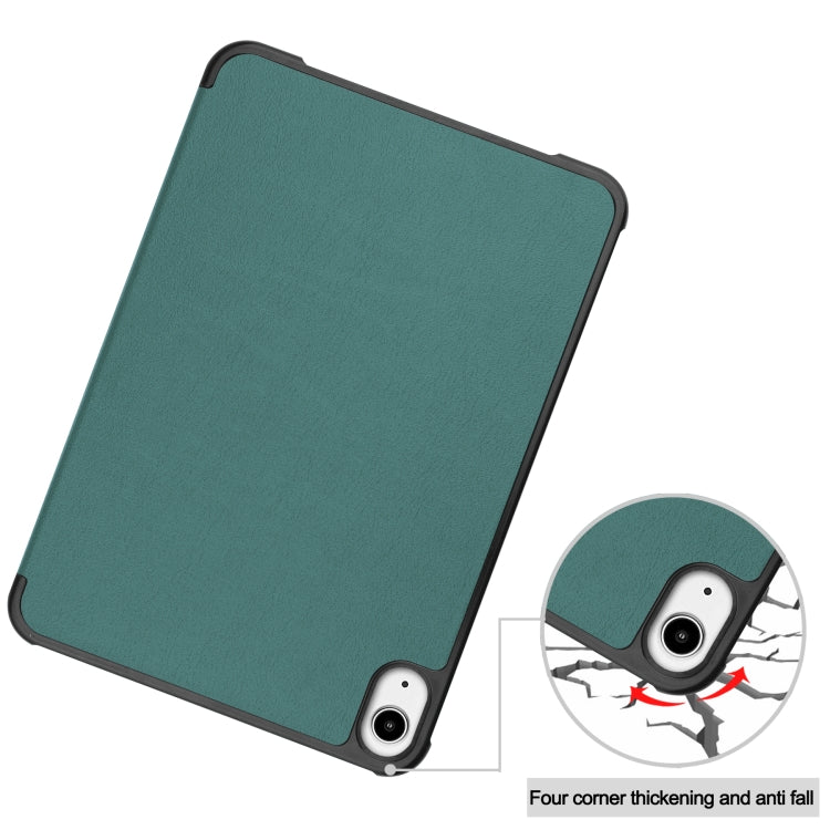 For iPad mini 6 Custer Texture Horizontal Flip Leather Tablet Case with Three-folding Holder & Sleep / Wake-up Function