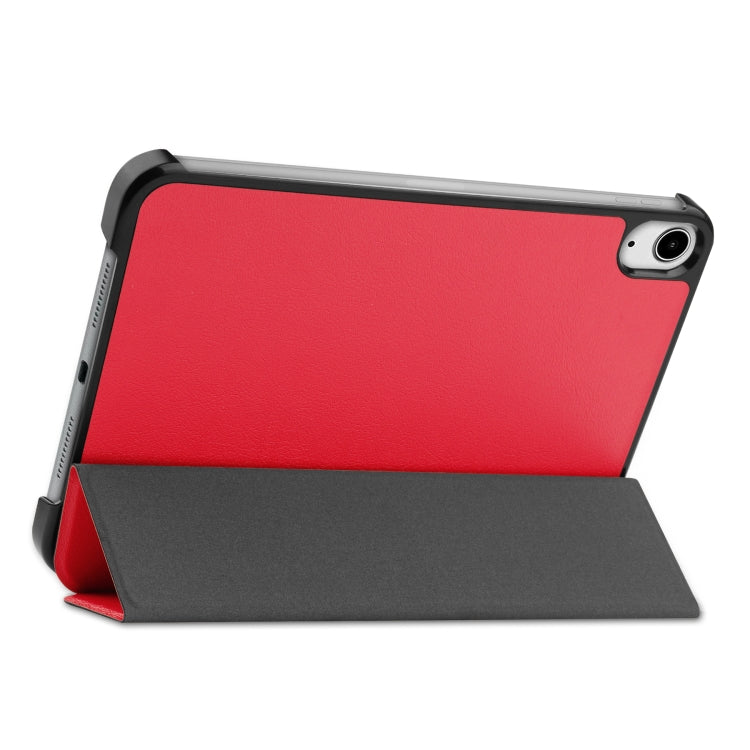 For iPad mini 6 Custer Texture Horizontal Flip Leather Tablet Case with Three-folding Holder & Sleep / Wake-up Function
