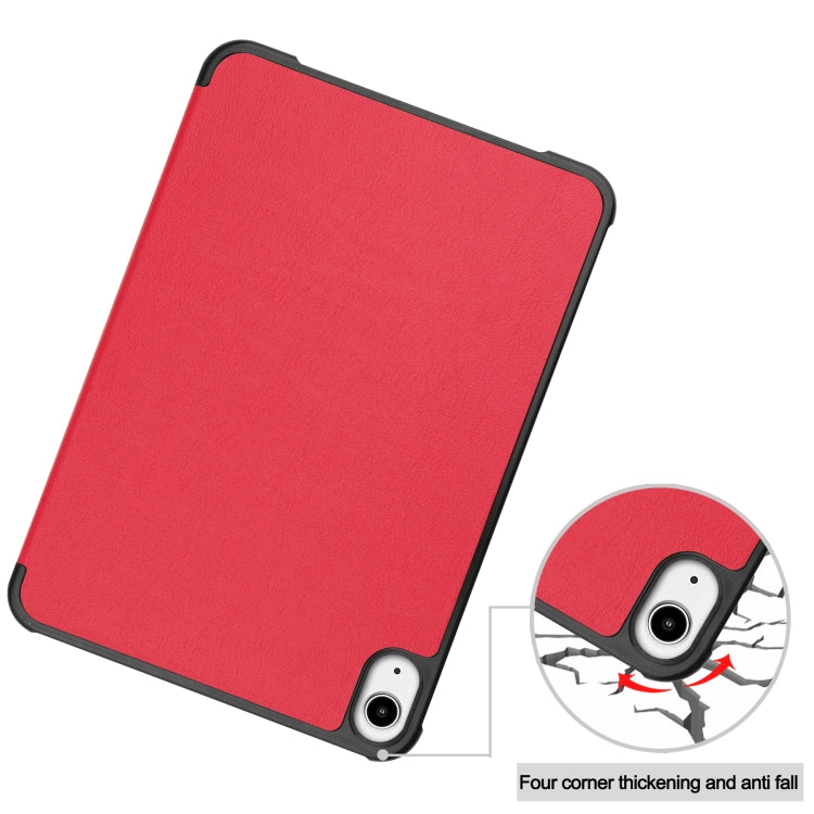 For iPad mini 6 Custer Texture Horizontal Flip Leather Tablet Case with Three-folding Holder & Sleep / Wake-up Function