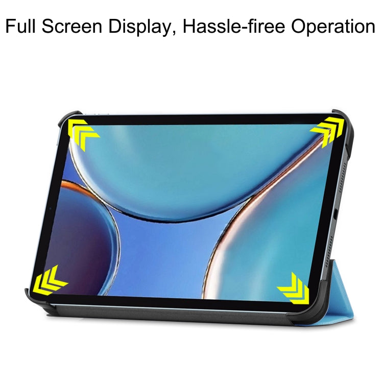 For iPad mini 6 Custer Texture Horizontal Flip Leather Tablet Case with Three-folding Holder & Sleep / Wake-up Function