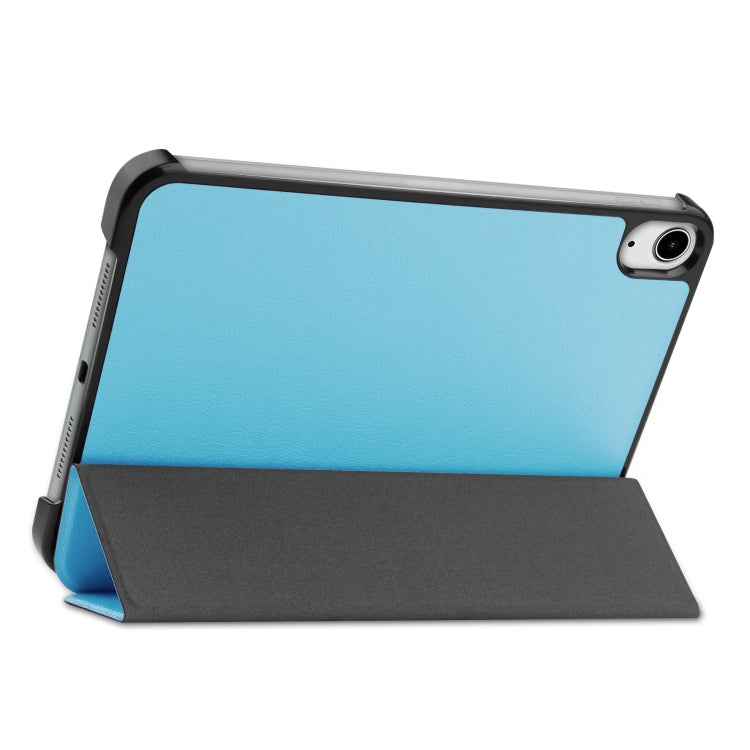 For iPad mini 6 Custer Texture Horizontal Flip Leather Tablet Case with Three-folding Holder & Sleep / Wake-up Function