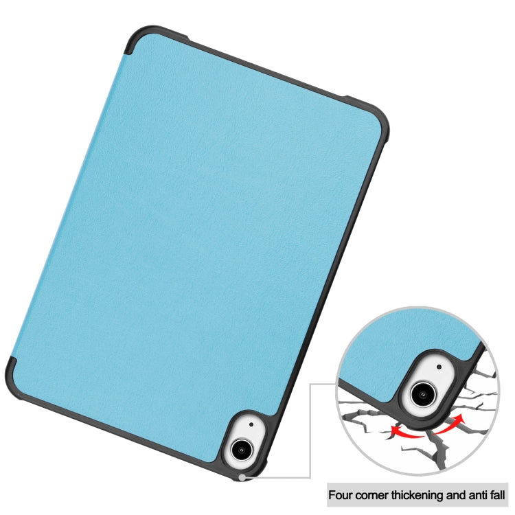 For iPad mini 6 Custer Texture Horizontal Flip Leather Tablet Case with Three-folding Holder & Sleep / Wake-up Function