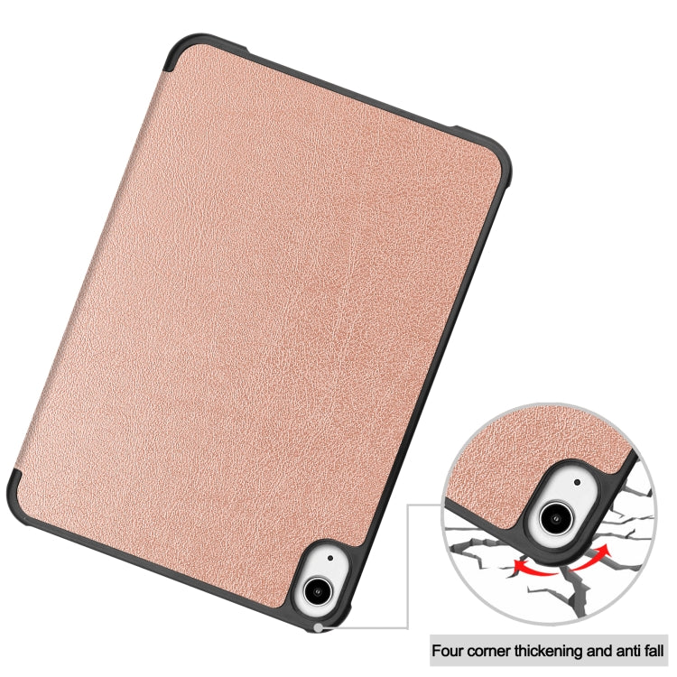 For iPad mini 6 Custer Texture Horizontal Flip Leather Tablet Case with Three-folding Holder & Sleep / Wake-up Function