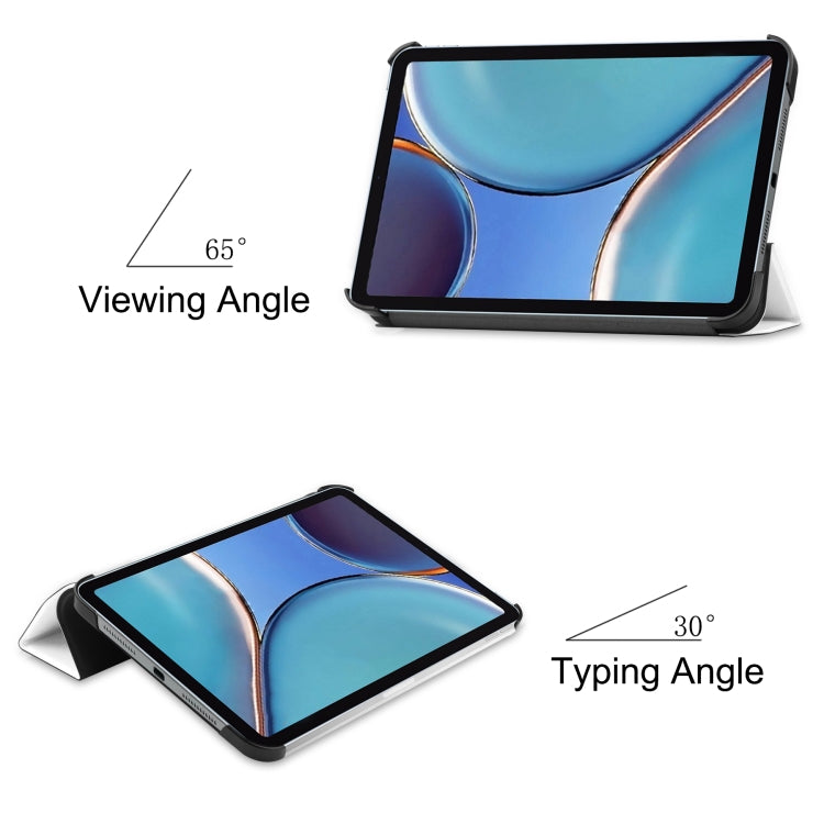 For iPad mini 6 Custer Texture Horizontal Flip Leather Tablet Case with Three-folding Holder & Sleep / Wake-up Function