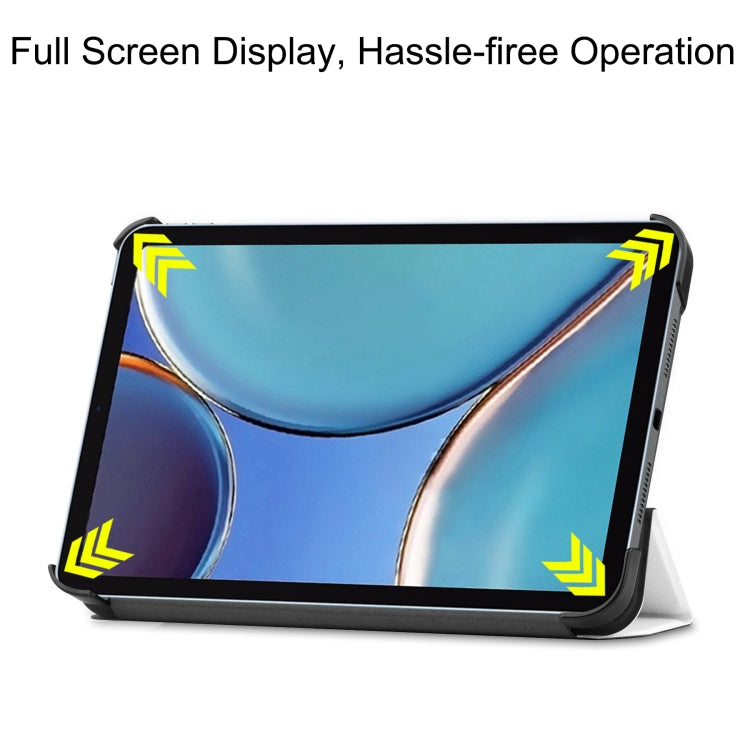 For iPad mini 6 Custer Texture Horizontal Flip Leather Tablet Case with Three-folding Holder & Sleep / Wake-up Function