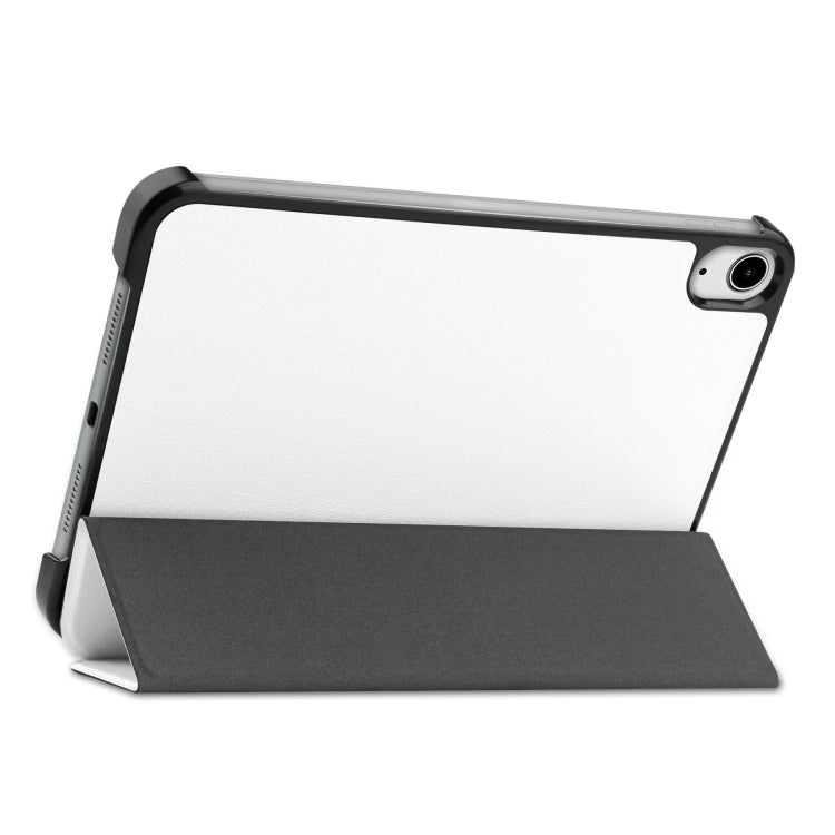 For iPad mini 6 Custer Texture Horizontal Flip Leather Tablet Case with Three-folding Holder & Sleep / Wake-up Function
