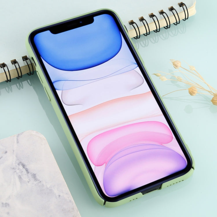 For iPhone 11 Solid Color Plastic Protective Case