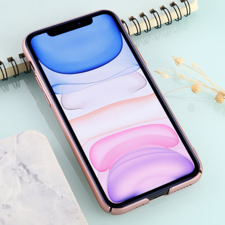 For iPhone 11 Solid Color Plastic Protective Case
