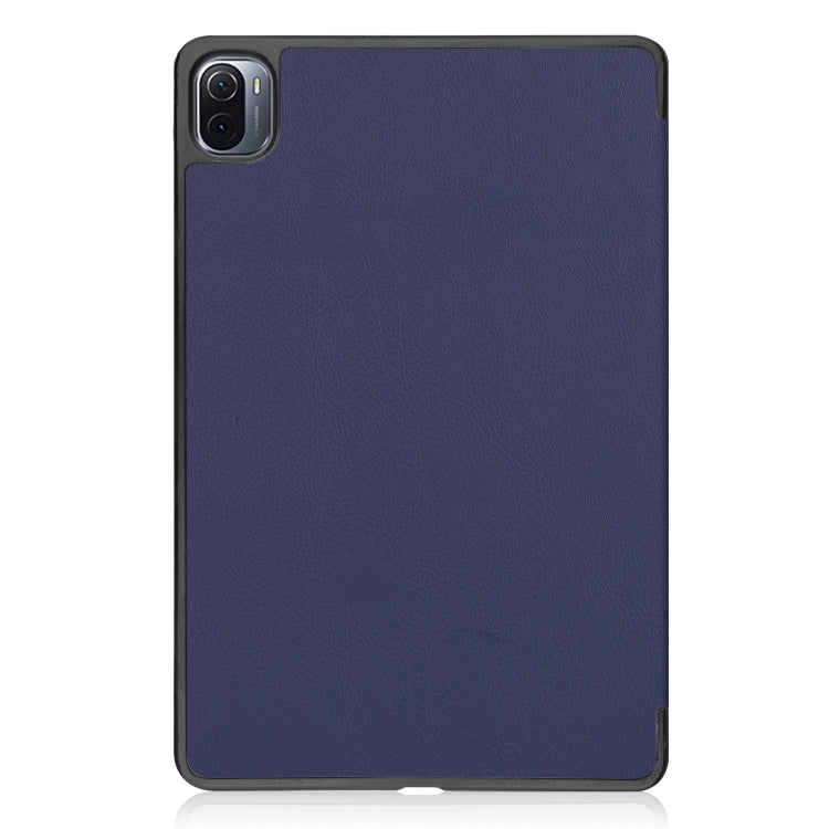 For Xiaomi Pad 5 Custer Texture Horizontal Flip Leather Case with Three-folding Holder & Sleep / Wake-up Function