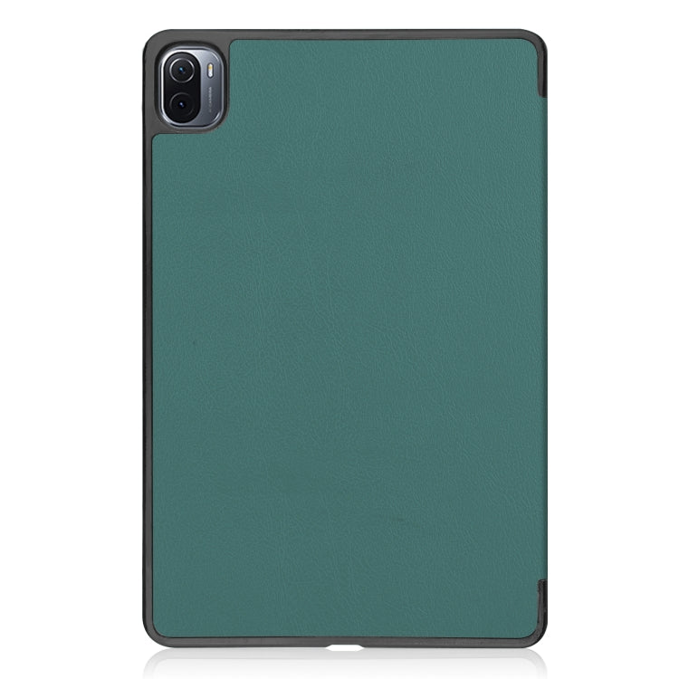 For Xiaomi Pad 5 Custer Texture Horizontal Flip Leather Case with Three-folding Holder & Sleep / Wake-up Function