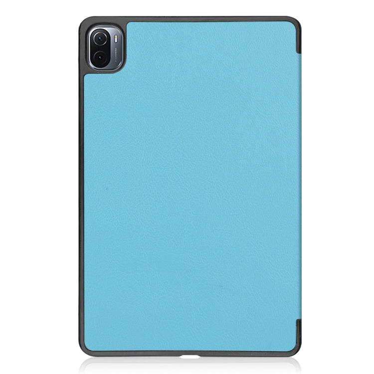 For Xiaomi Pad 5 Custer Texture Horizontal Flip Leather Case with Three-folding Holder & Sleep / Wake-up Function