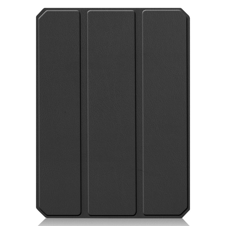For iPad mini 6 Custer Pattern Pure Color TPU Smart Tablet Holster with Sleep Function & 3-Fold Holder & Pen Slot