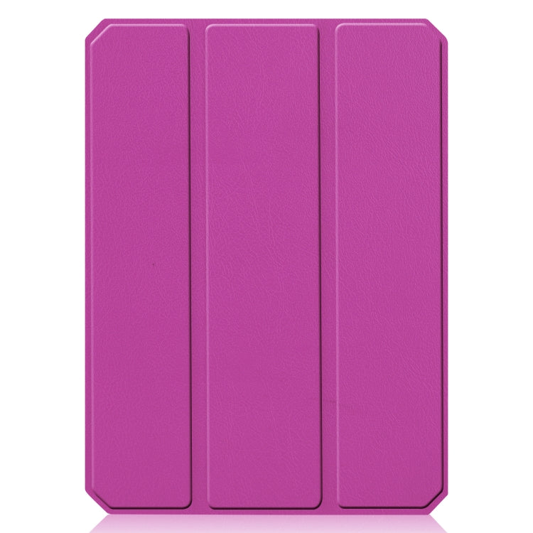 For iPad mini 6 Custer Pattern Pure Color TPU Smart Tablet Holster with Sleep Function & 3-Fold Holder & Pen Slot