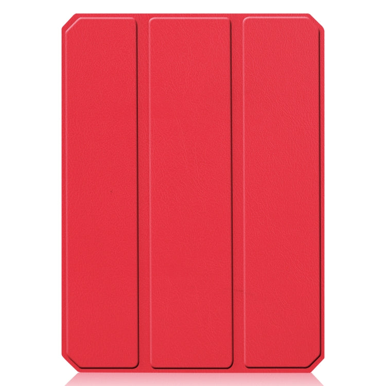 For iPad mini 6 Custer Pattern Pure Color TPU Smart Tablet Holster with Sleep Function & 3-Fold Holder & Pen Slot