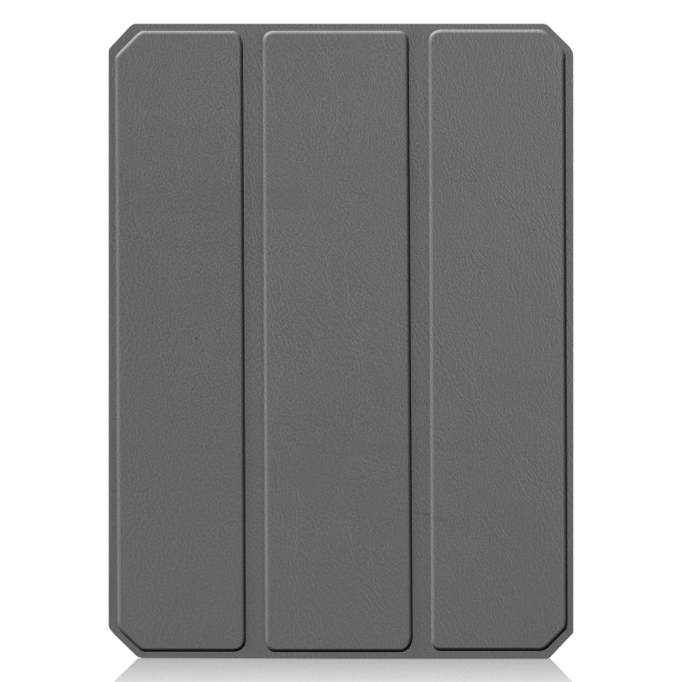 For iPad mini 6 Custer Pattern Pure Color TPU Smart Tablet Holster with Sleep Function & 3-Fold Holder & Pen Slot