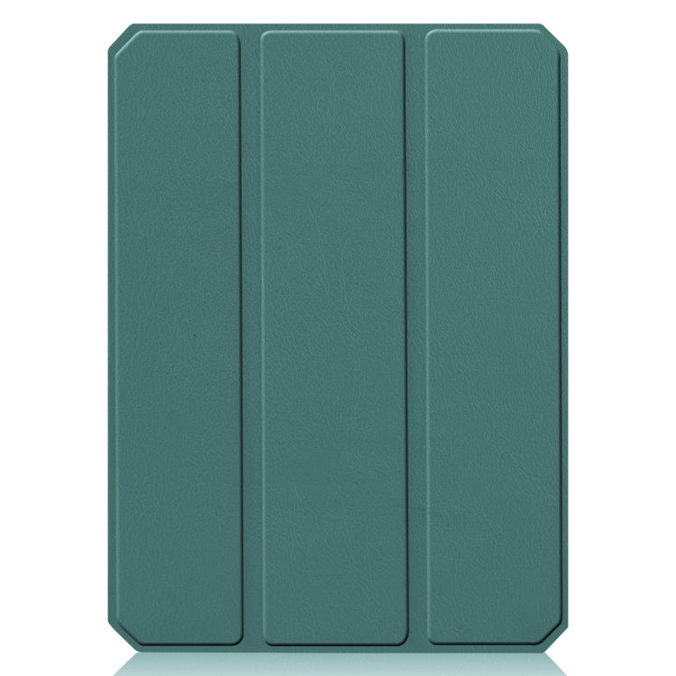 For iPad mini 6 Custer Pattern Pure Color TPU Smart Tablet Holster with Sleep Function & 3-Fold Holder & Pen Slot