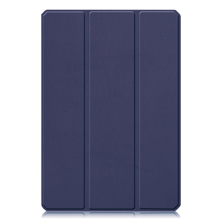 For Xiaomi Pad 5 Custer Pattern Pure Color TPU Smart Tablet Holster with Sleep Function & 3-Fold Holder & Pen Slot