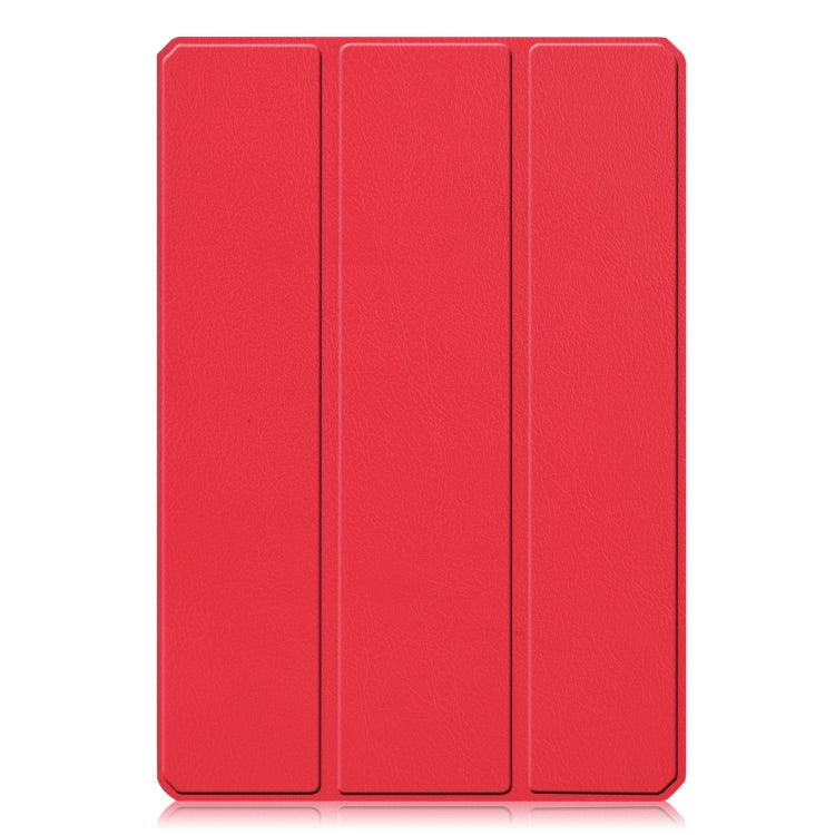 For Xiaomi Pad 5 Custer Pattern Pure Color TPU Smart Tablet Holster with Sleep Function & 3-Fold Holder & Pen Slot