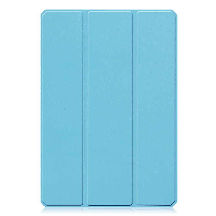 For Xiaomi Pad 5 Custer Pattern Pure Color TPU Smart Tablet Holster with Sleep Function & 3-Fold Holder & Pen Slot