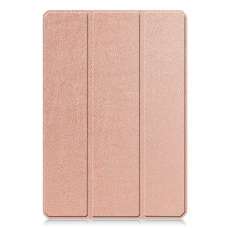 For Xiaomi Pad 5 Custer Pattern Pure Color TPU Smart Tablet Holster with Sleep Function & 3-Fold Holder & Pen Slot