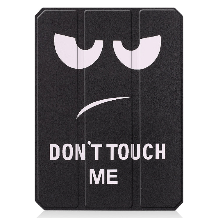 For iPad mini 6 Colored Drawing Horizontal Flip TPU + PU Leather Tablet Case with Three-folding Holder & Sleep / Wake-up Function & Pen Slot