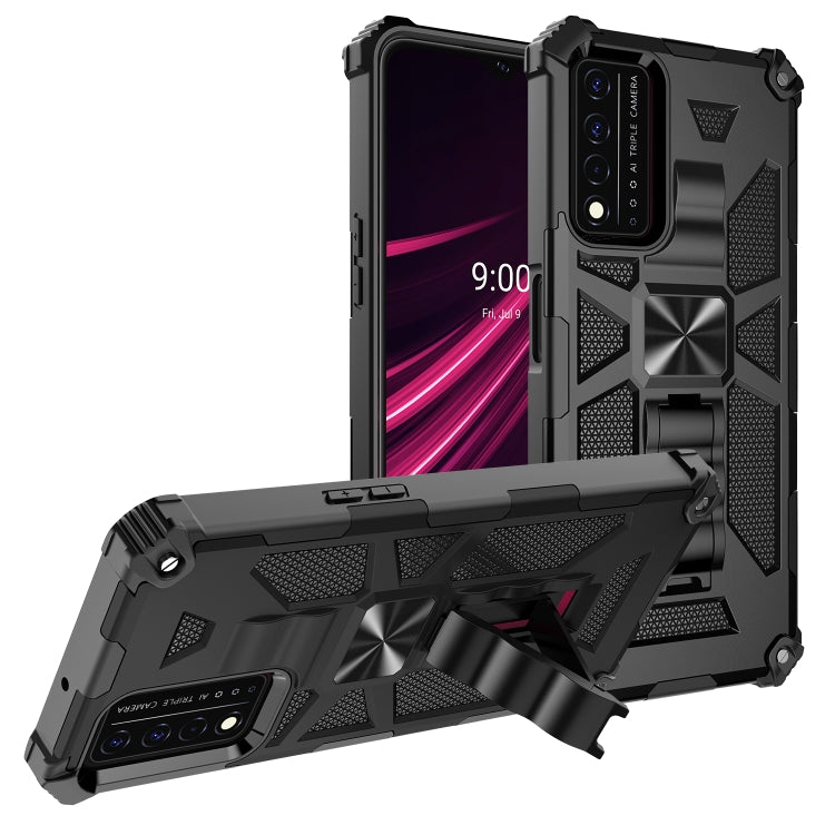 For T-Mobile REVVL V+ 5G Shockproof TPU + PC Magnetic Protective Case with Holder