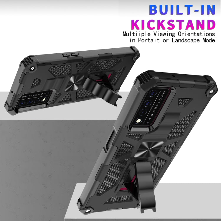 For T-Mobile REVVL V+ 5G Shockproof TPU + PC Magnetic Protective Case with Holder