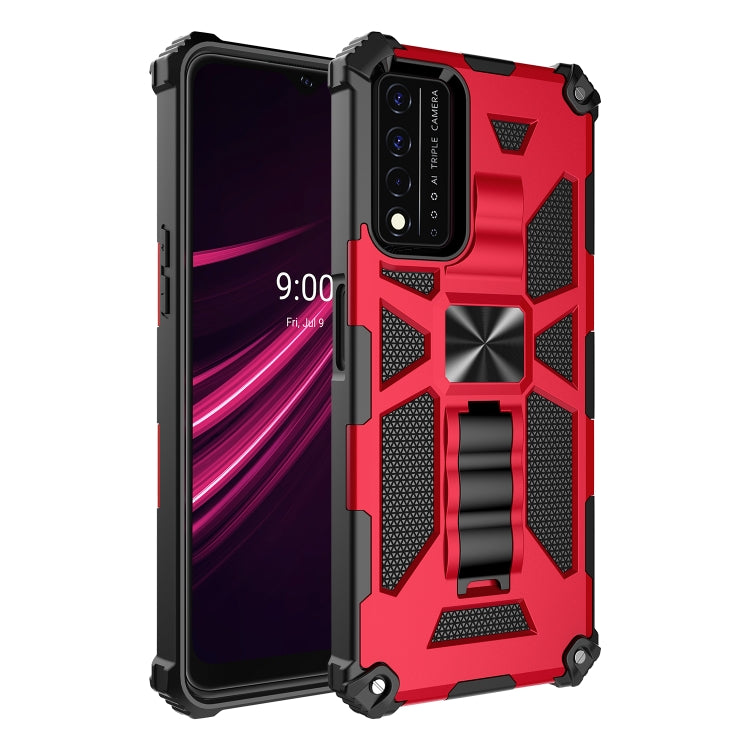 For T-Mobile REVVL V+ 5G Shockproof TPU + PC Magnetic Protective Case with Holder