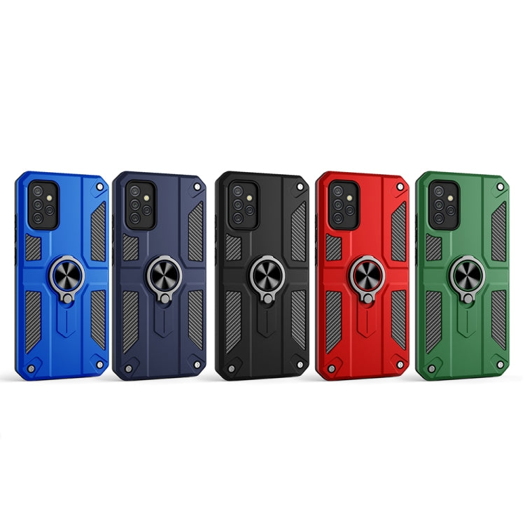 For Samsung Galaxy A32 4G Carbon Fiber Pattern PC + TPU Protective Case with Ring Holder