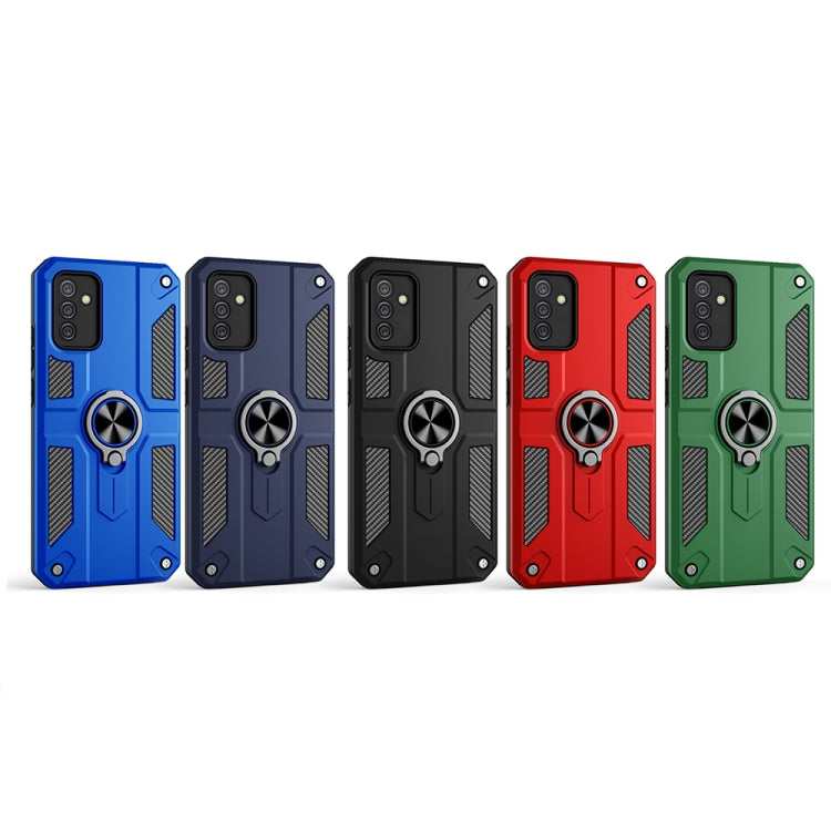 For Samsung Galaxy A82 5G Carbon Fiber Pattern PC + TPU Protective Case with Ring Holder