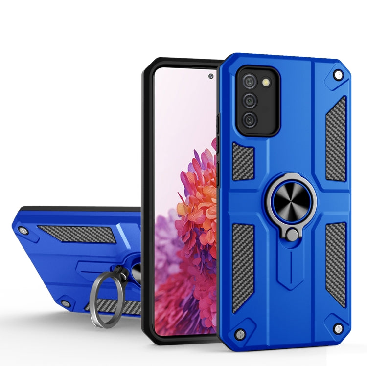 For Samsung Galaxy S20 Carbon Fiber Pattern PC + TPU Protective Case with Ring Holder